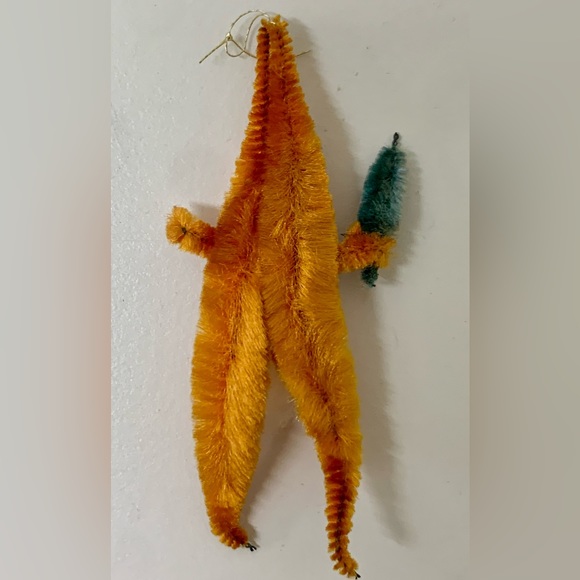 1940s Post WWII Antique Chenille Santa Claus Wire Brush Tree Ornament - Picture 7 of 8